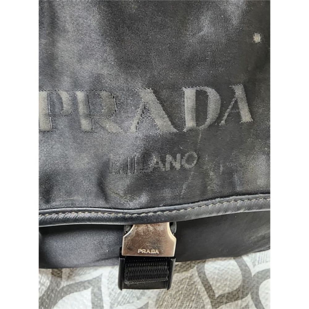 Authentic Prada Tessuto Crossbody Buckle Messenger Bag Black - Picture 11 of 15